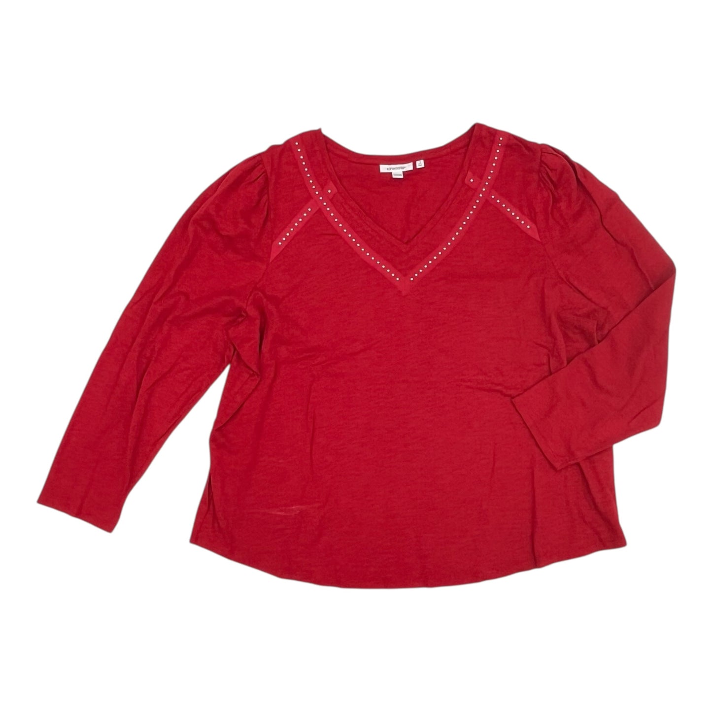 Top Ls By Chicos In Red, Size:Xxl