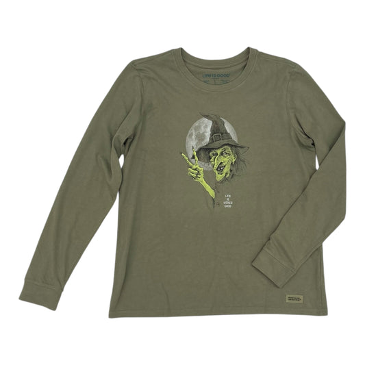 Top Ls By Life Is Good In Green, Size:L
