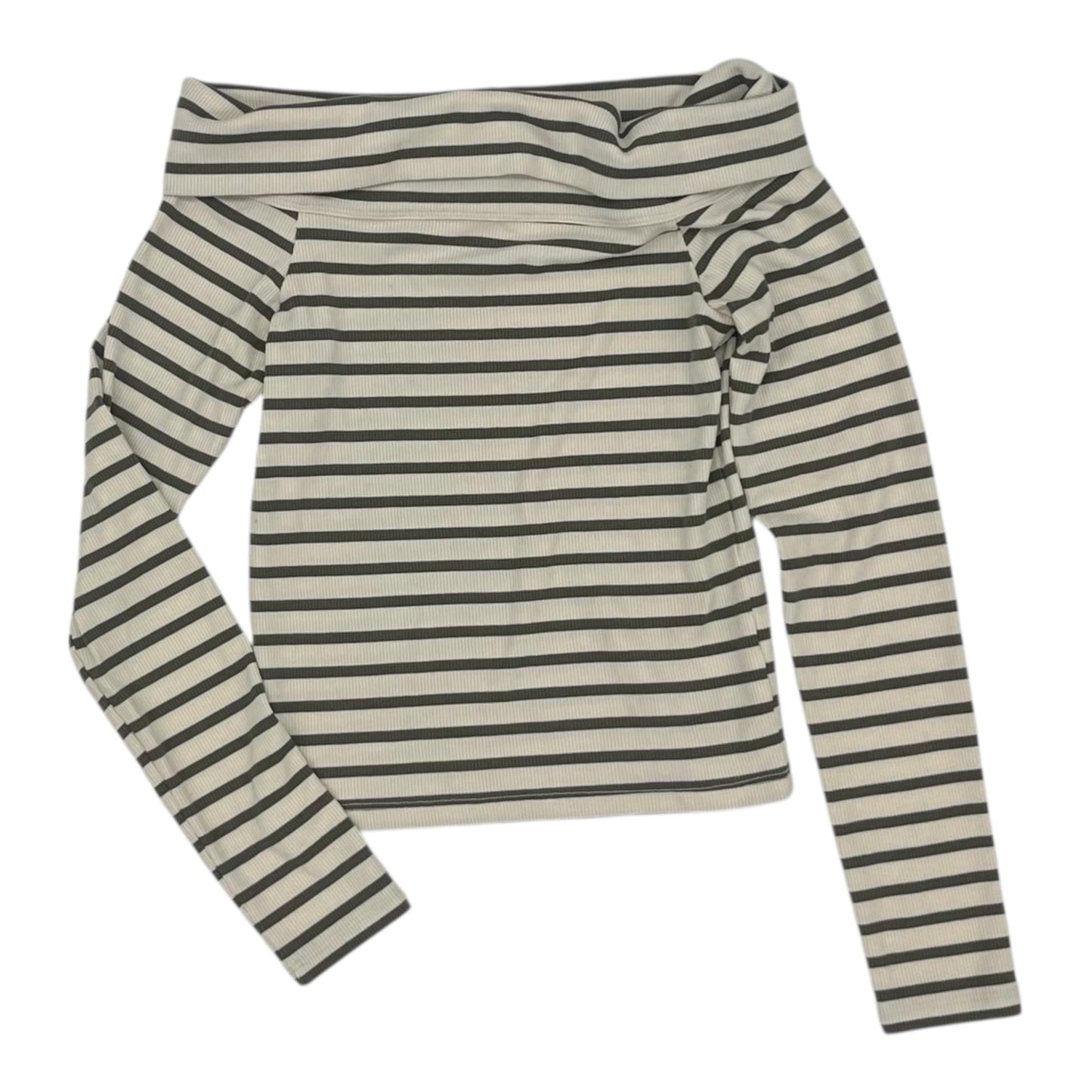 Top Ls By American Eagle In Cream & Green, Size:S