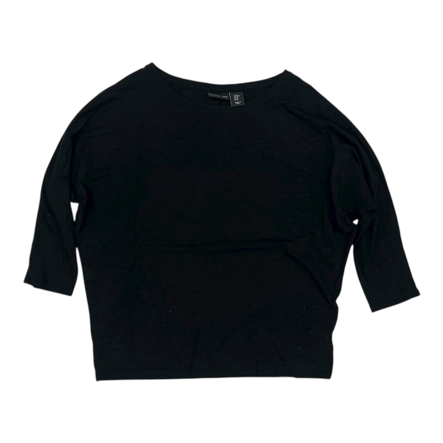 Top 3/4 Sleeve Basic By Rachel Zoe In Black, Size:M