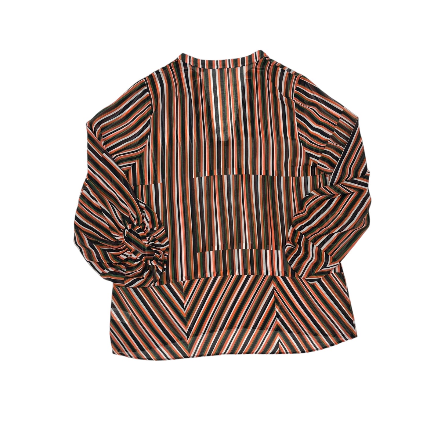 Blouse Ls By Cabi In Striped Pattern, Size:L