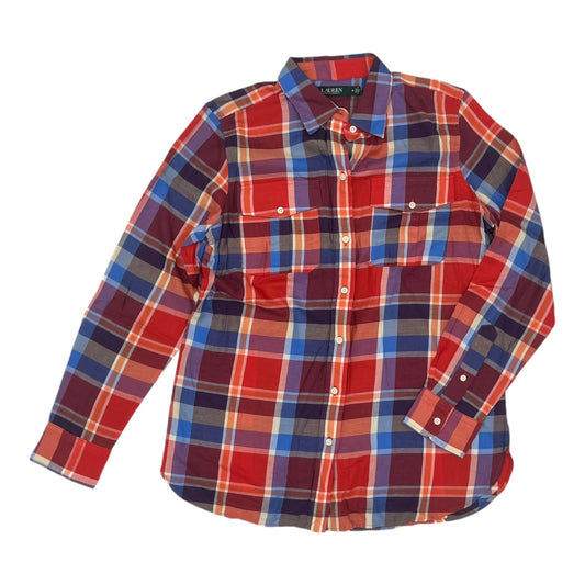 Top Ls By Lauren By Ralph Lauren In Blue & Red, Size:M