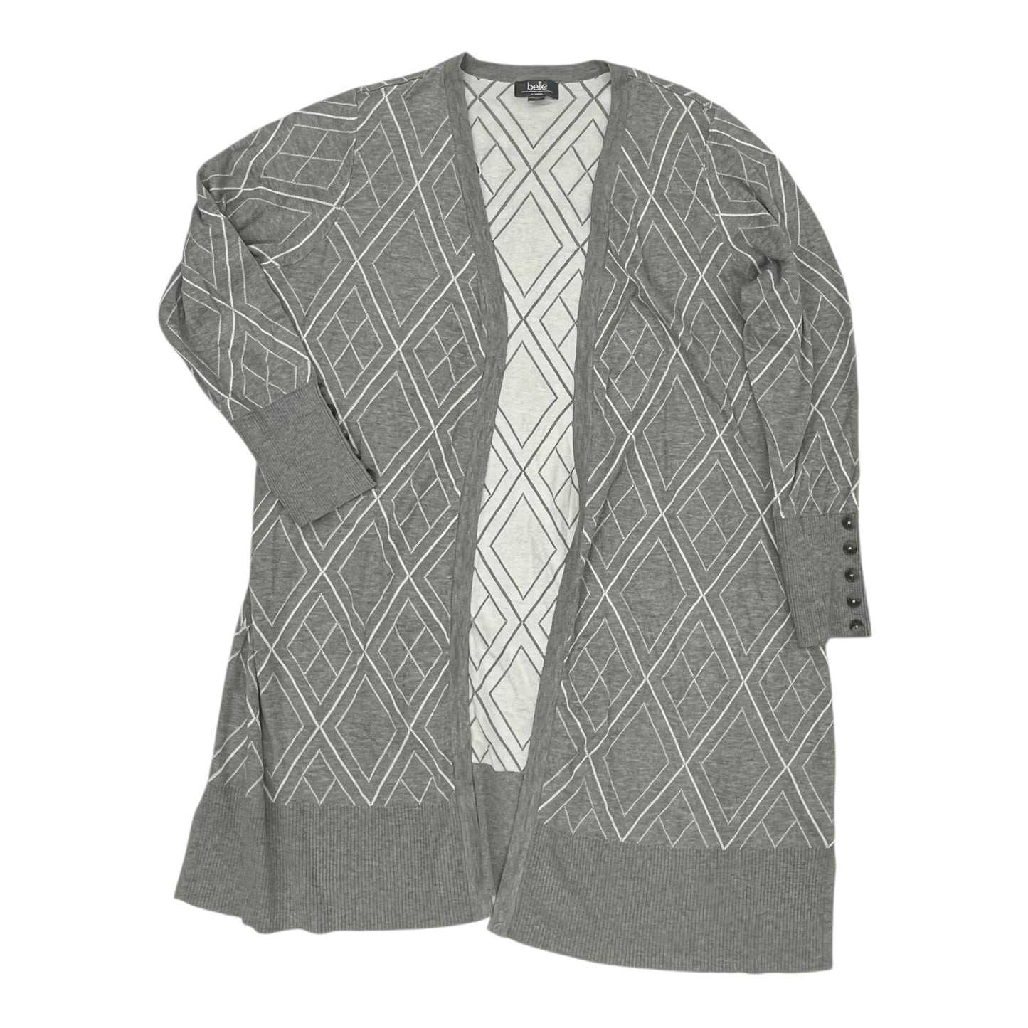 Cardigan By Clothes Mentor In Grey, Size:2X