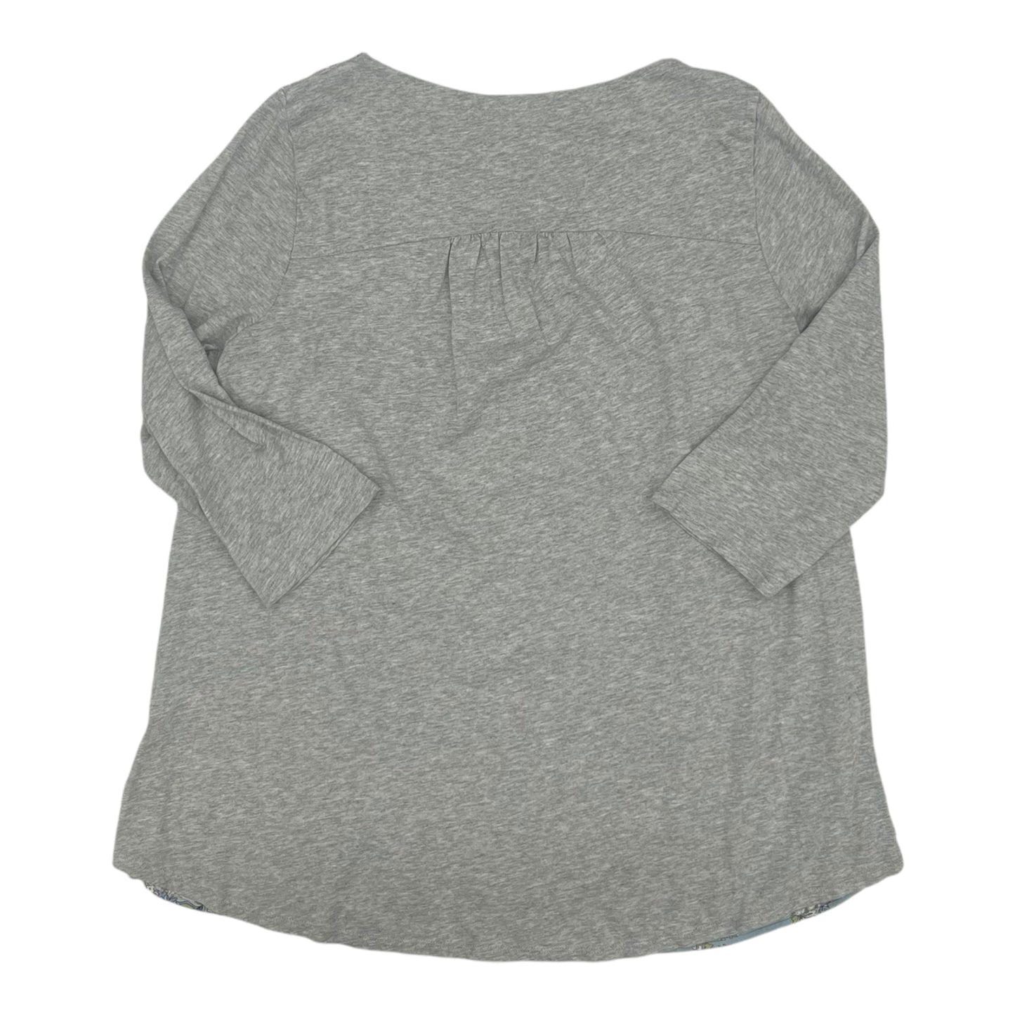 Top 3/4 Sleeve By J. Jill In Blue & Grey, Size:L