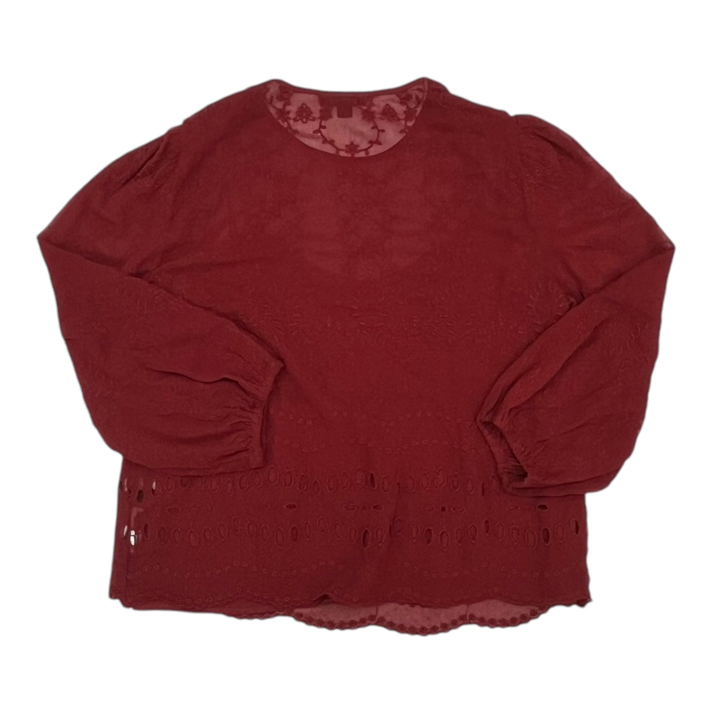 Top 2Pc Ls By J. Crew In Red, Size:S