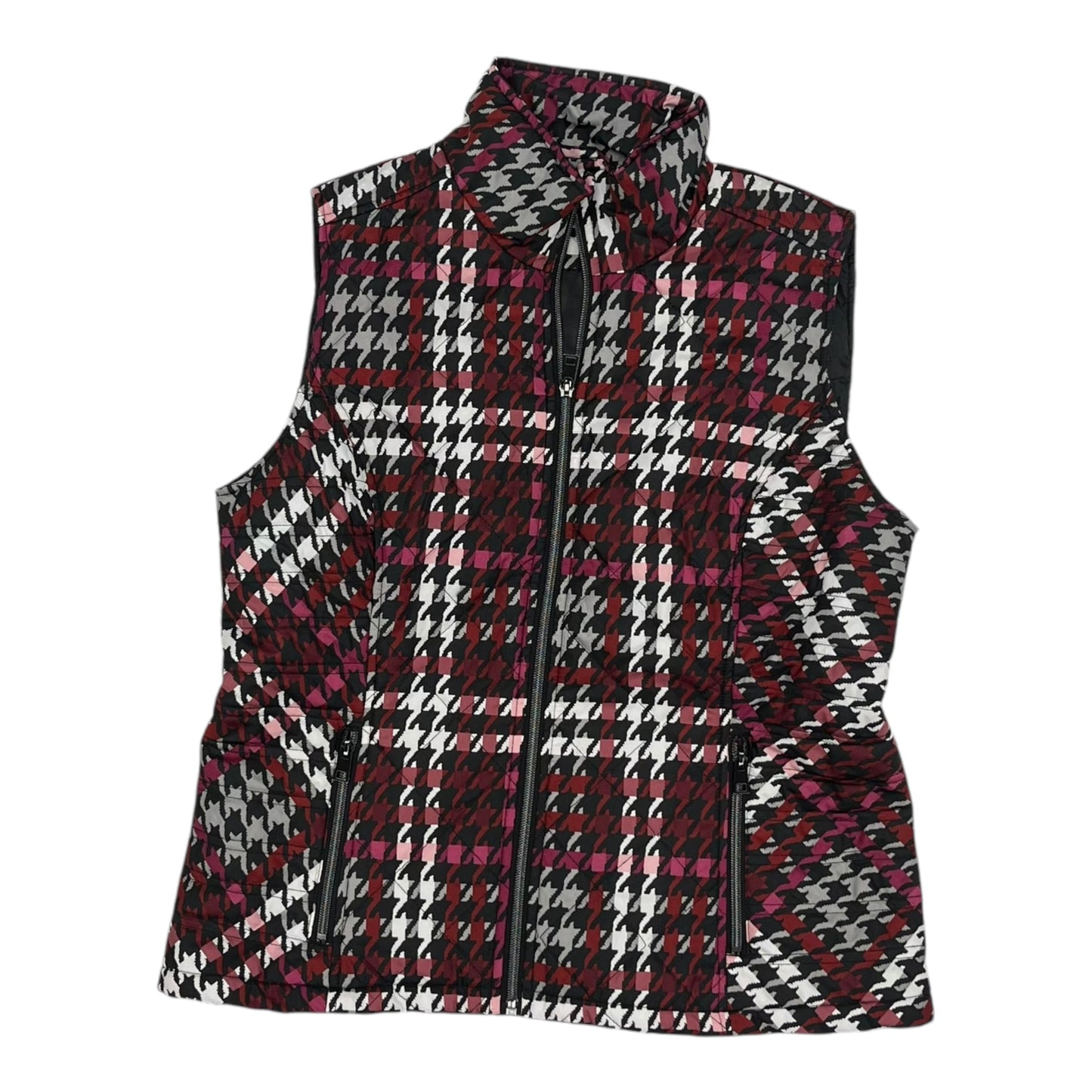 Vest Puffer & Quilted By Christopher And Banks In Red & White, Size:M