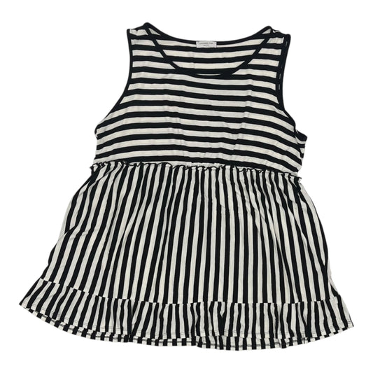 Top Sleeveless By Chicsoul In Black & White, Size:1X