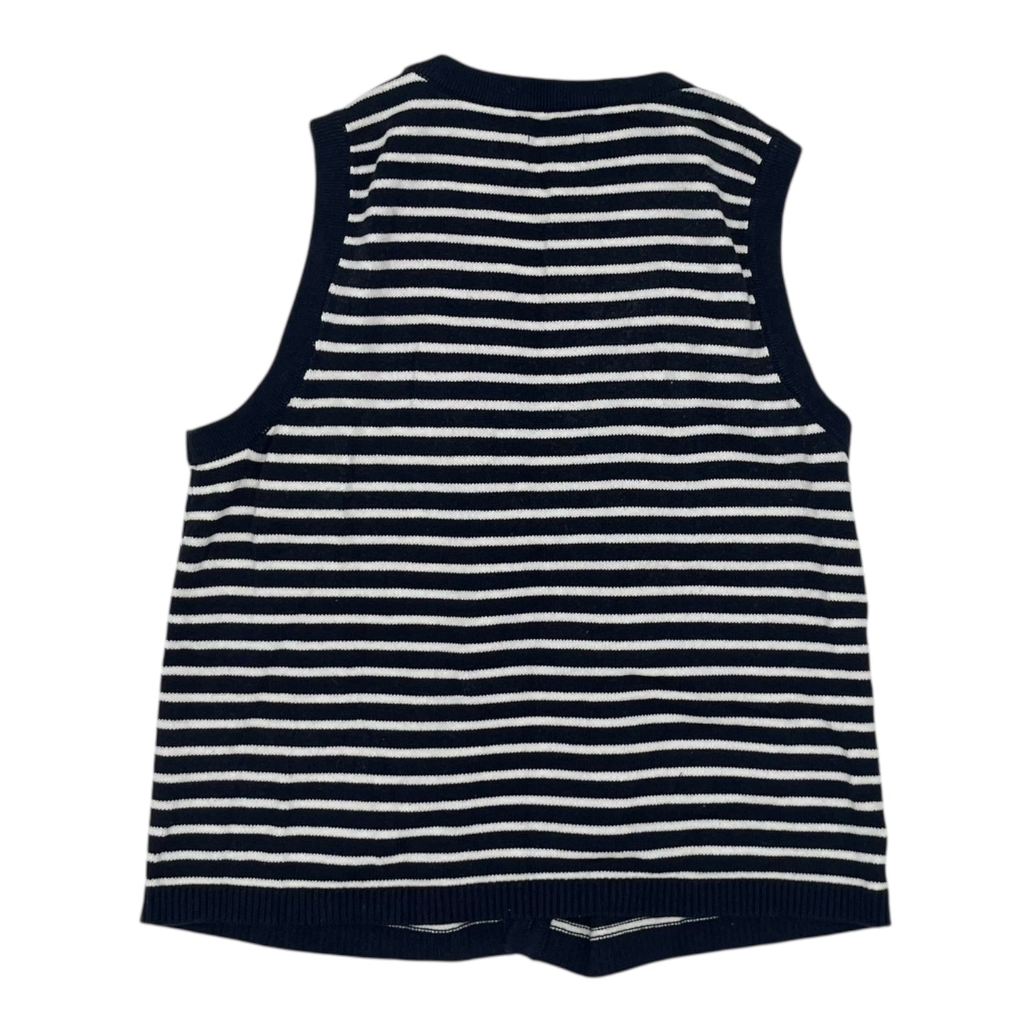 Vest Sweater By Croft And Barrow In Blue & White, Size:Xl