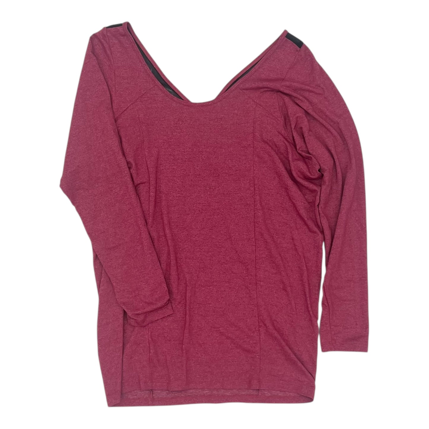 Athletic Top Ls Collar By Lucy In Red, Size:M