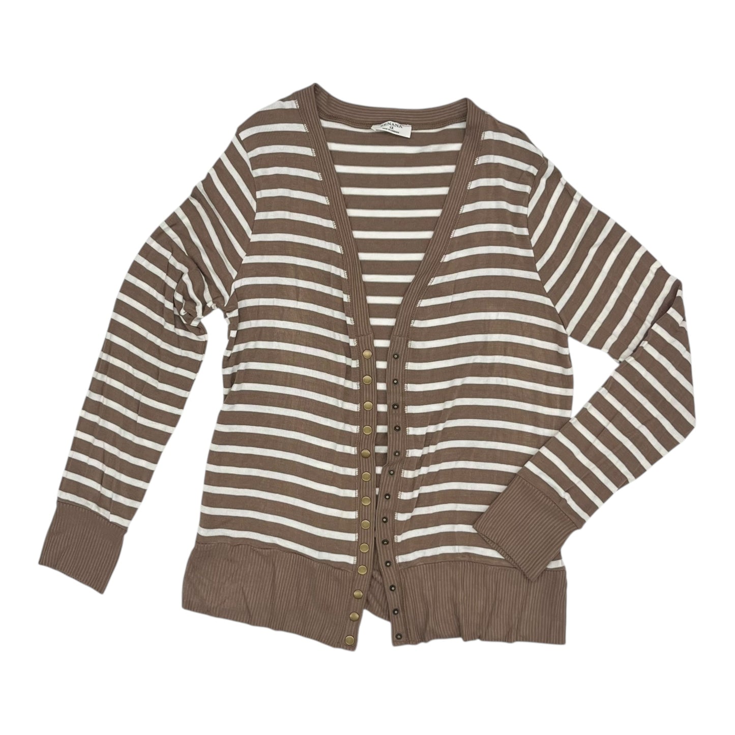 CARDIGAN by ZENANA OUTFITTERS in BROWN & WHITE, Size:1X