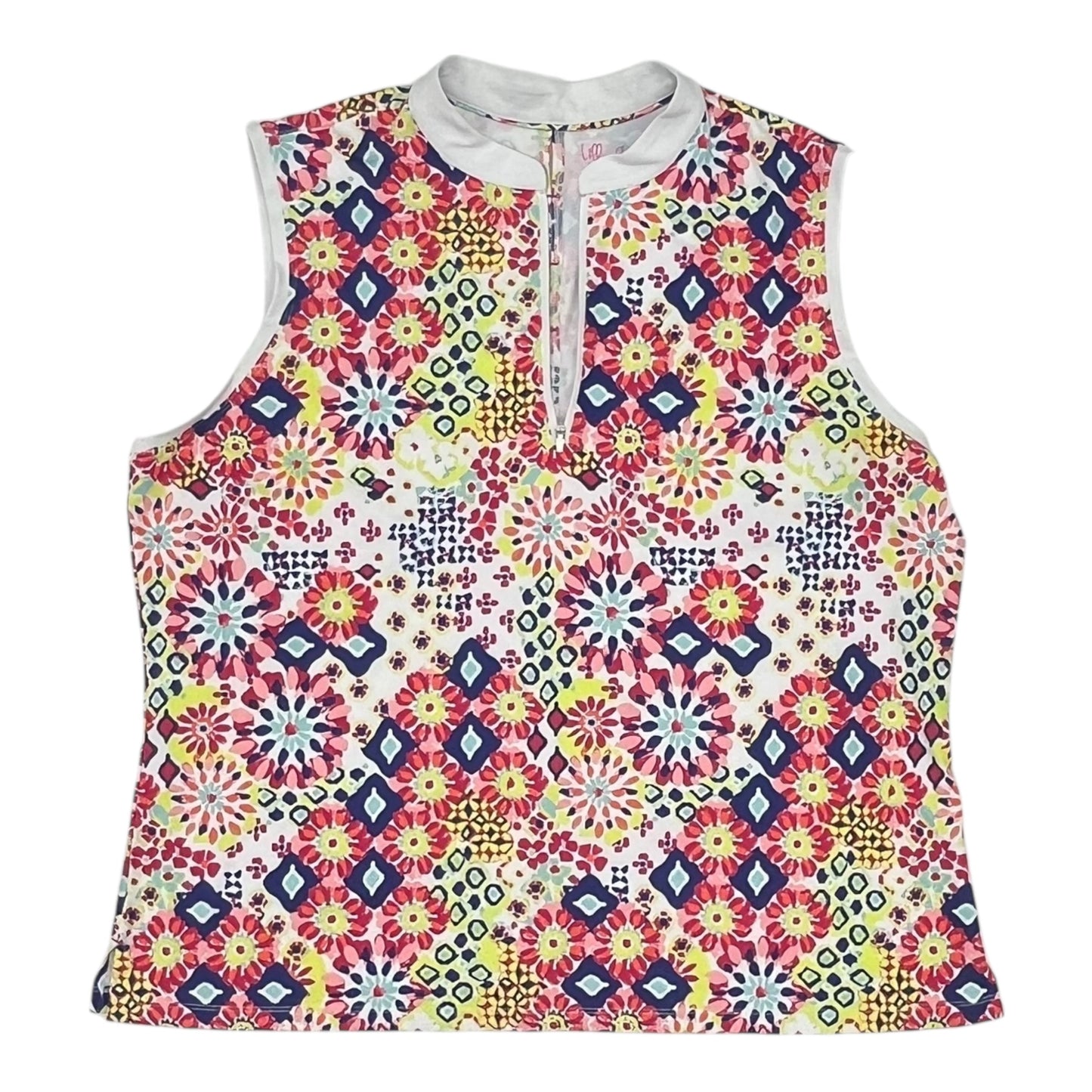 Athletic Tank Top By Clothes Mentor In White, Size:2X