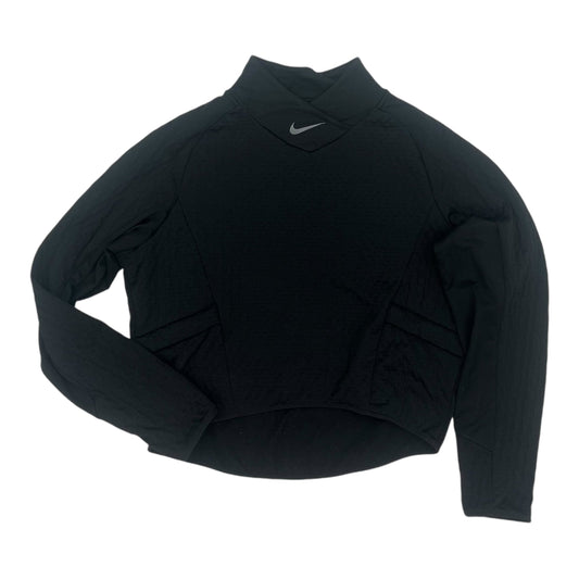 Athletic Top Ls Collar By Nike Apparel In Black, Size:S