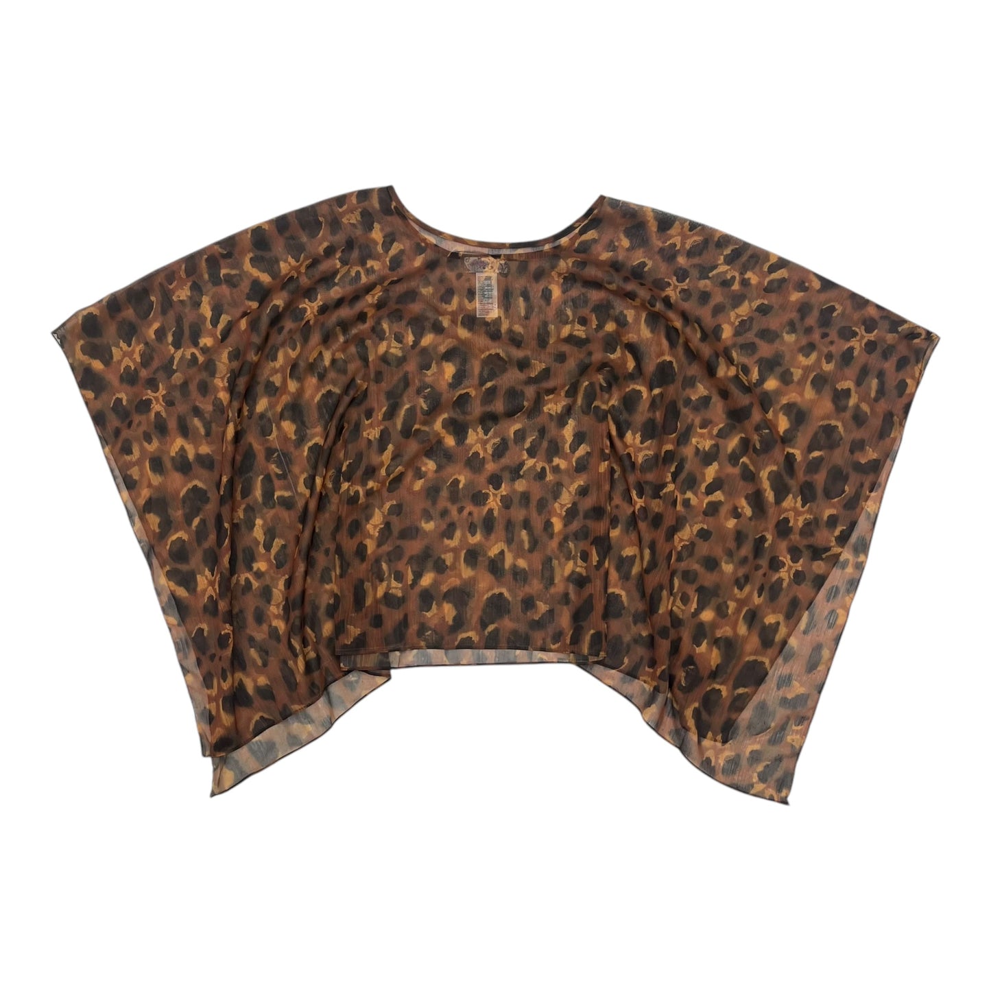 Poncho By Free People In Animal Print, Size:Osfm