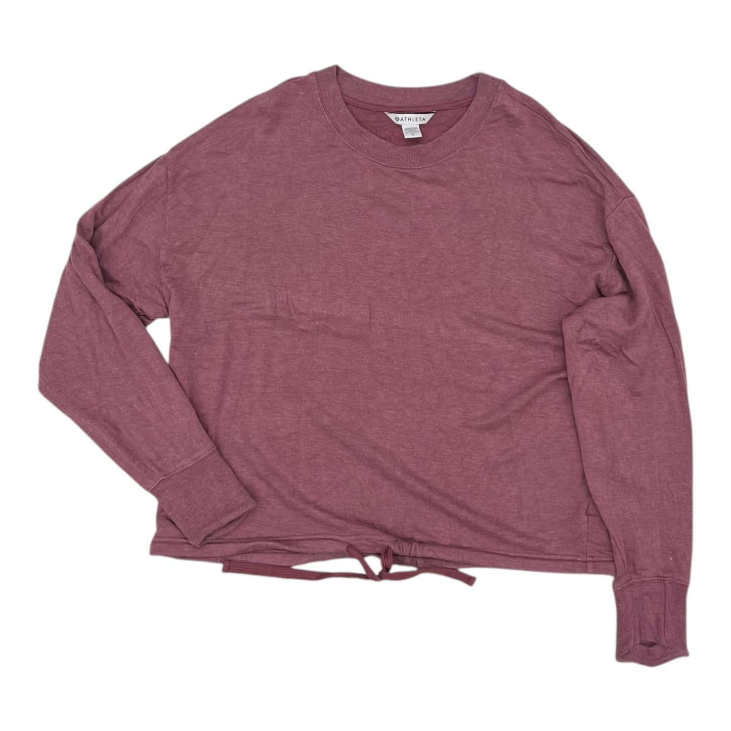 Athletic Top Ls Crewneck By Athleta In Red, Size:L