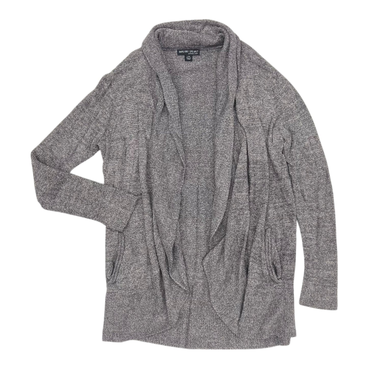 Sweater Cardigan By Barefoot Dreams In Grey, Size:L