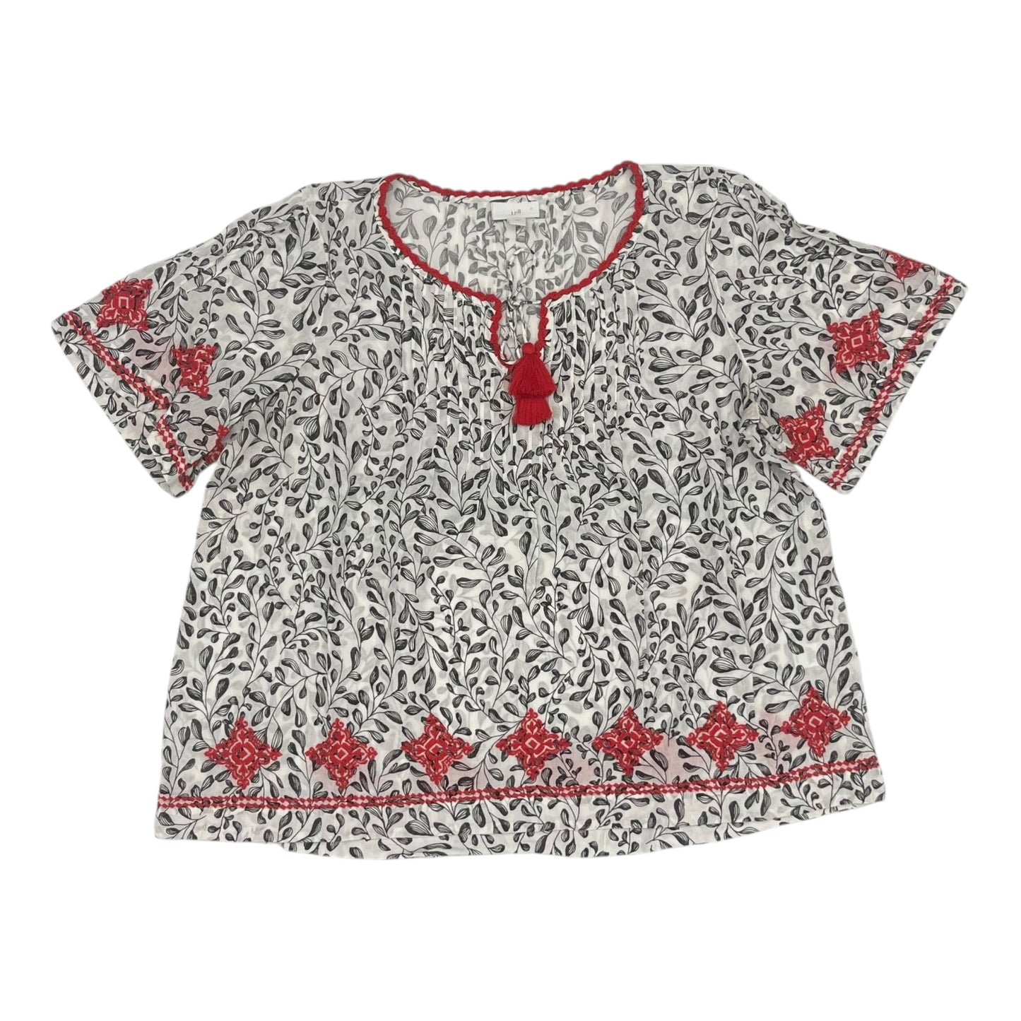 Blouse Ss By J. Jill In White, Size:M