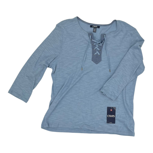 Top 3/4 Sleeve By Chaps In Blue, Size:Xlp