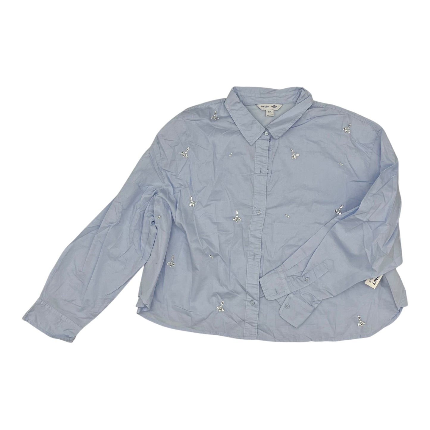 Blouse Ls By Old Navy In Blue, Size:Xxl