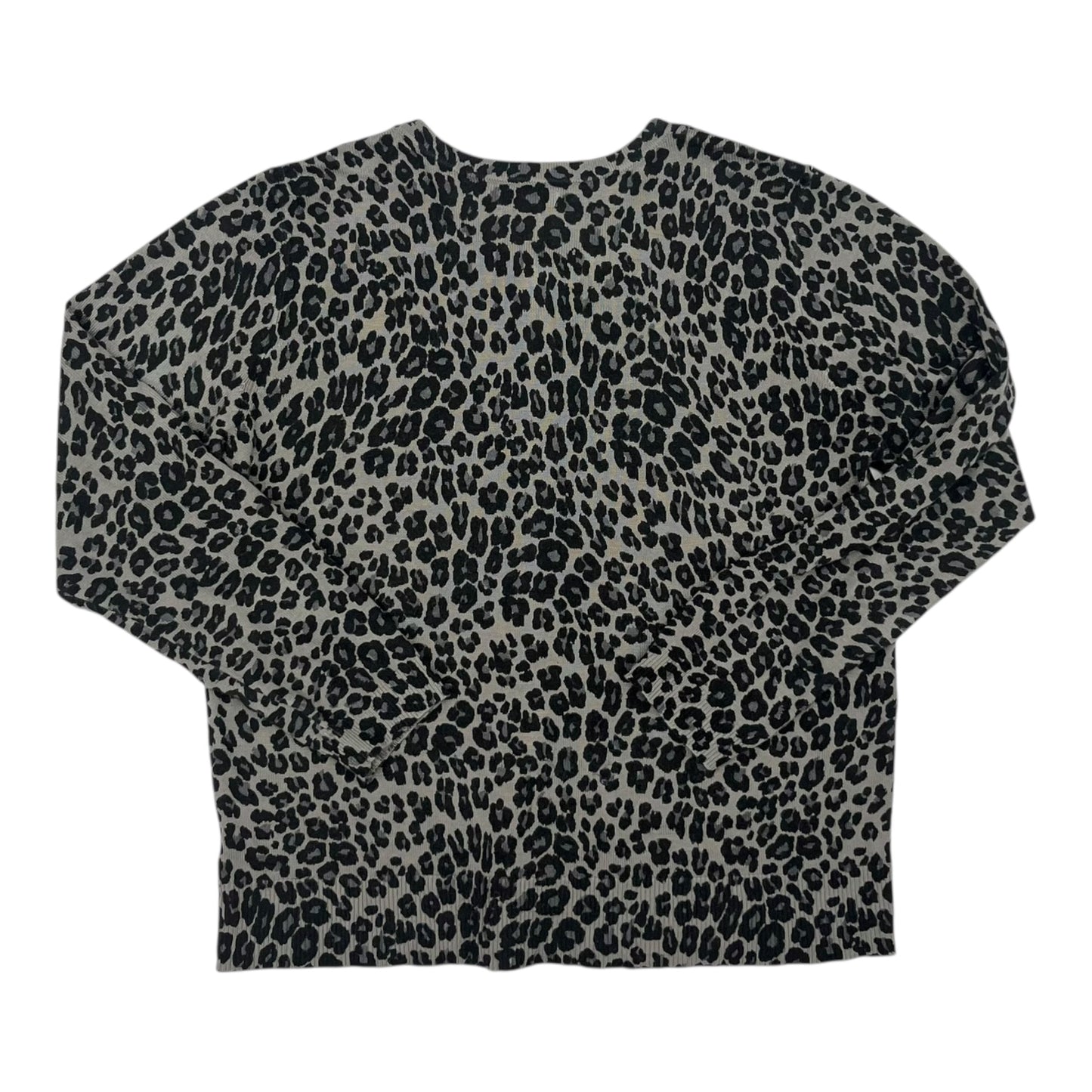 Sweater Cardigan By Croft And Barrow In Animal Print, Size:Xl