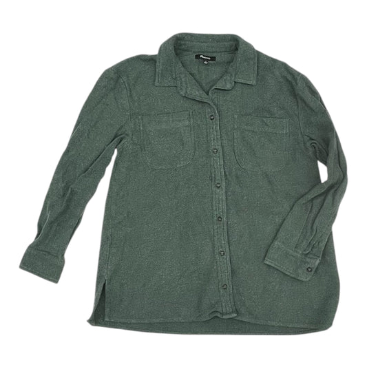 Jacket Shirt By Madewell In Green, Size:L