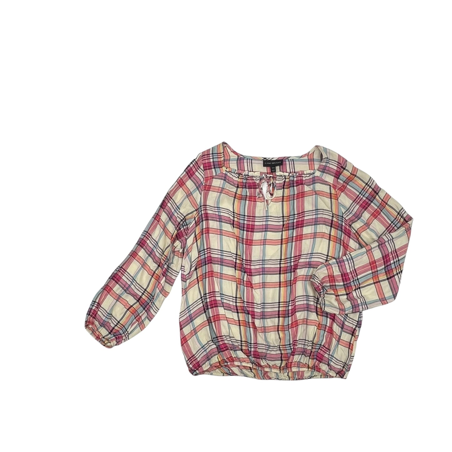 Top Ls By Lane Bryant In Cream & Pink, Size:L