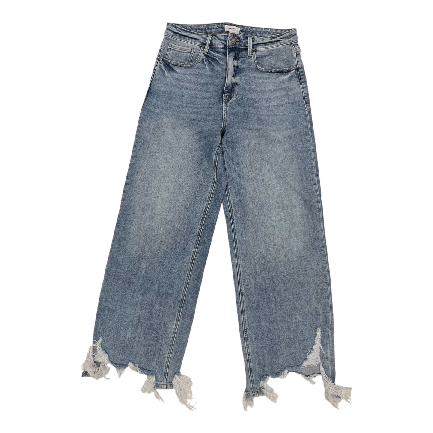 Jeans Wide Leg By Anniewear In Blue Denim, Size:L