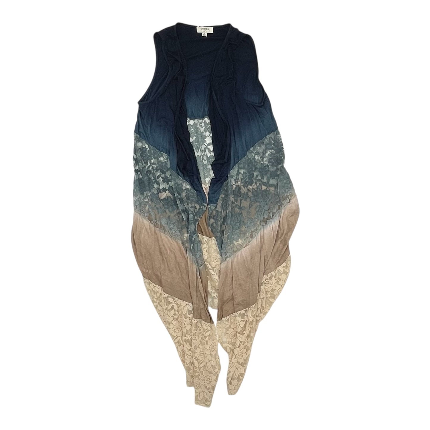 Cardigan By Umgee In Blue & Tan, Size:S