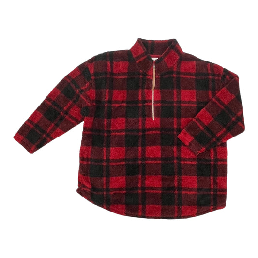 Sweatshirt Collar By Maurices In Black & Red, Size:3X