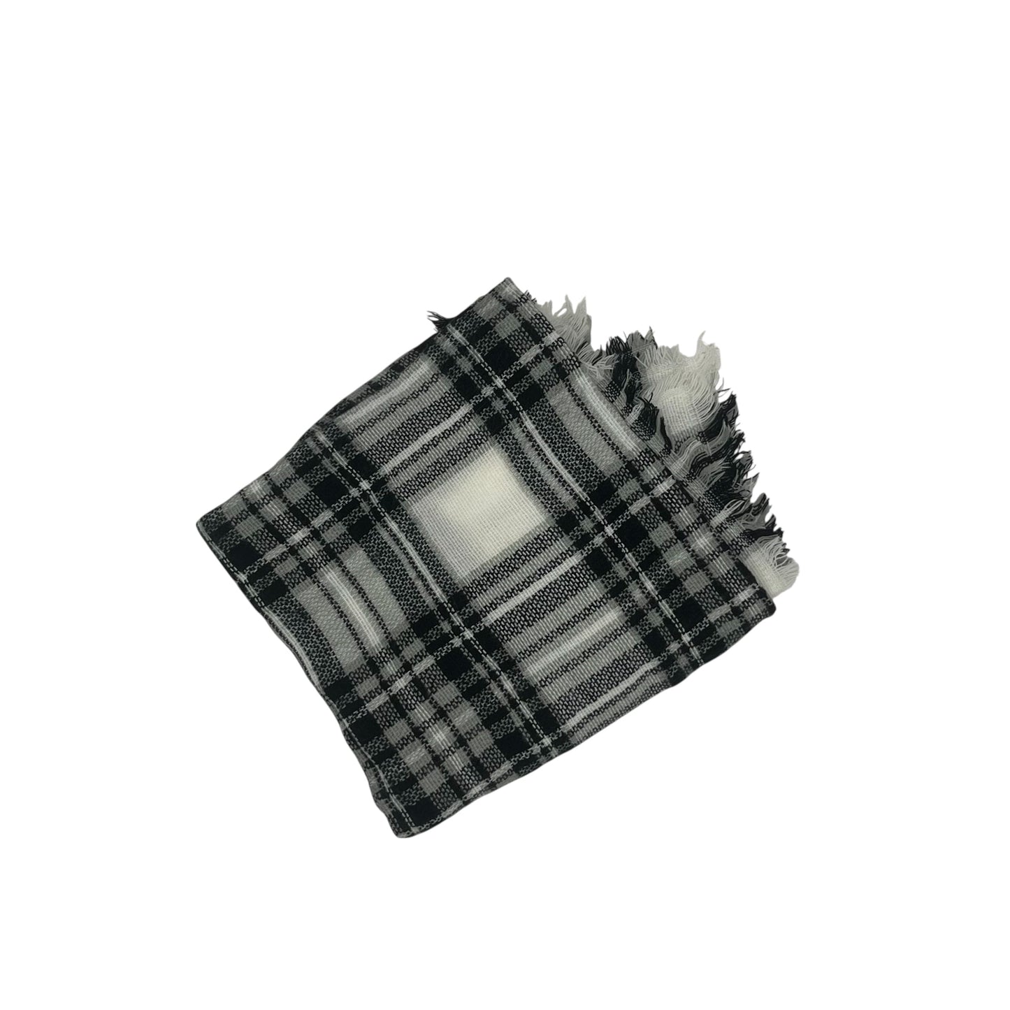 Scarf Winter By Clothes Mentor In Black & White