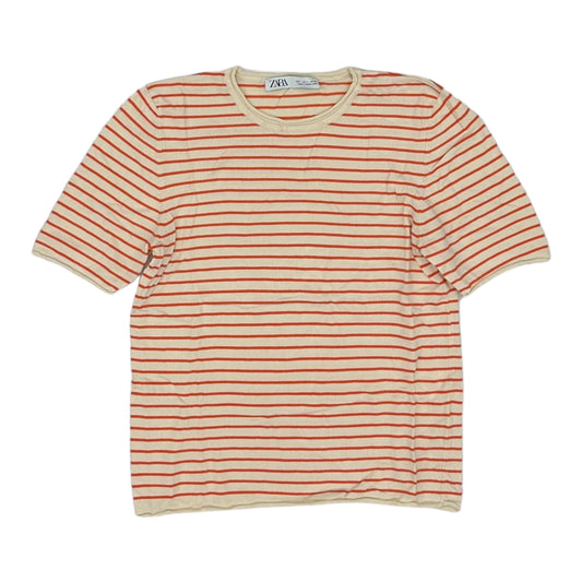 ORANGE & TAN SWEATER SS by ZARA Size:L