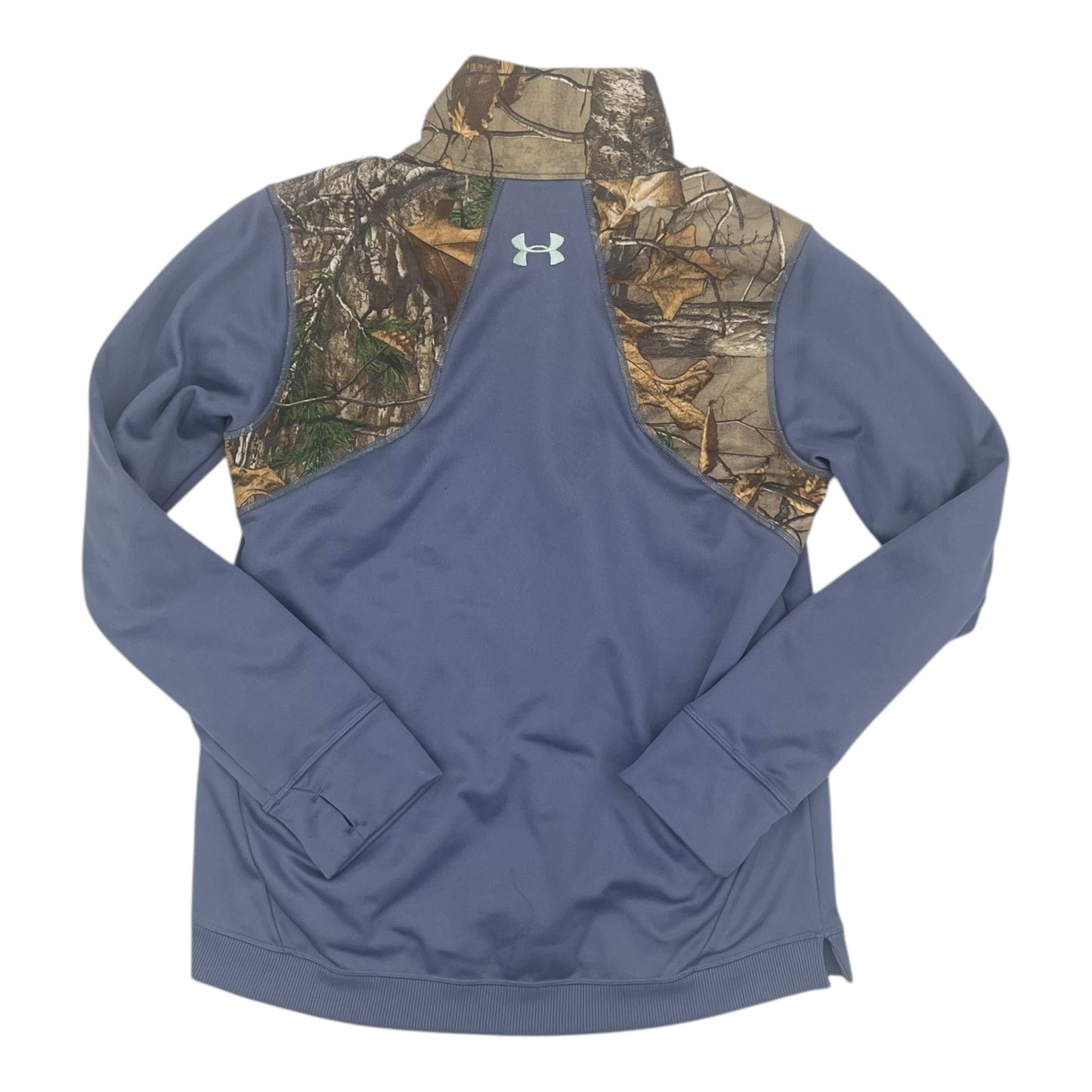 Athletic Top Ls Collar By Under Armour In Blue, Size:M