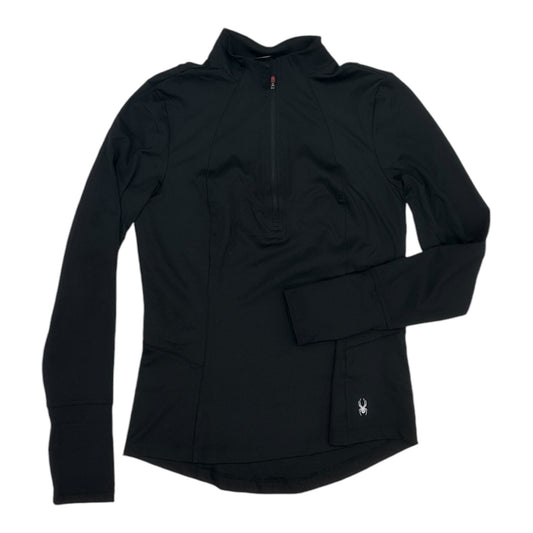 Athletic Top Ls Collar By Spyder In Black, Size:M