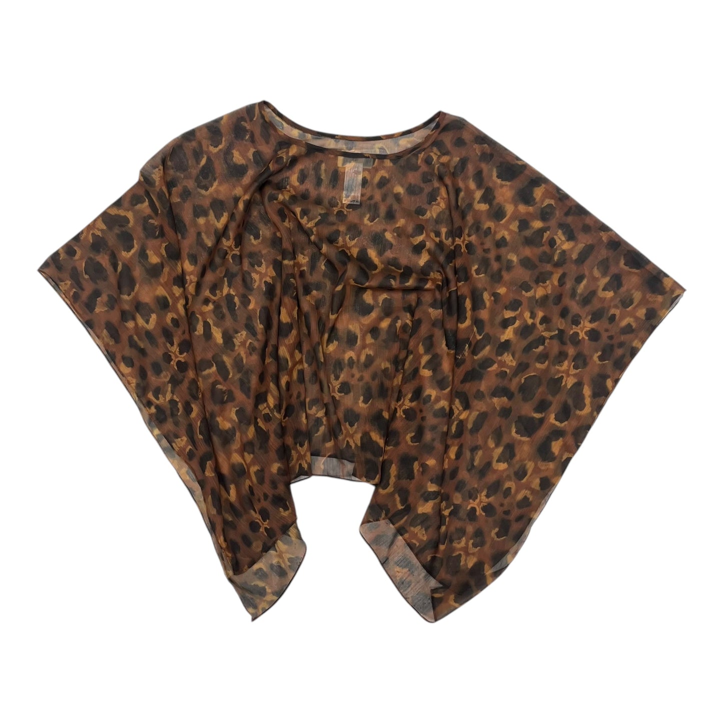 Poncho By Free People In Animal Print, Size:Osfm