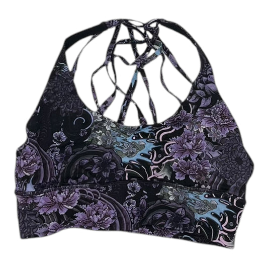 Athletic Bra By Lululemon In Black & Purple, Size:M