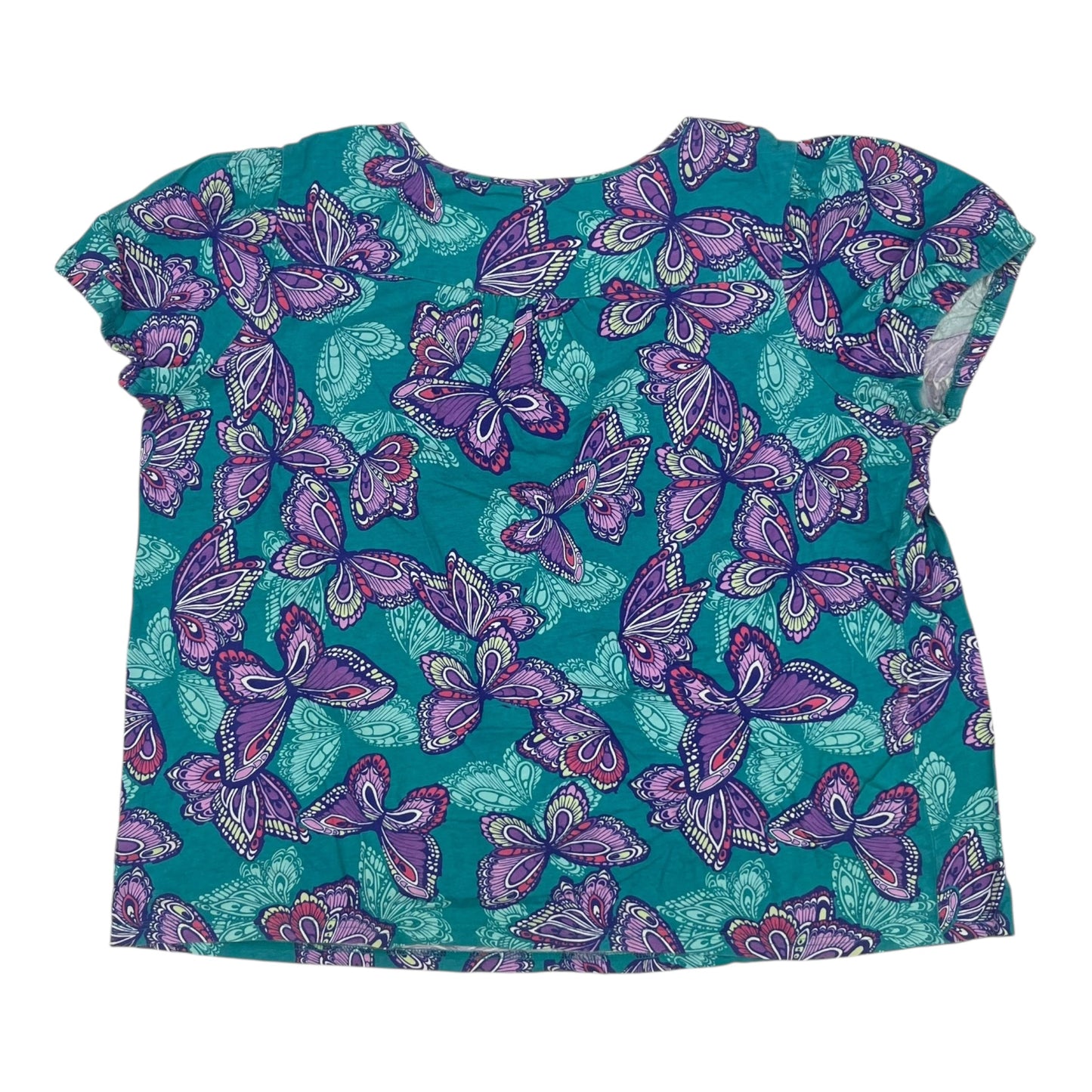 Top Ss By Basic Editions In Blue, Size:3X