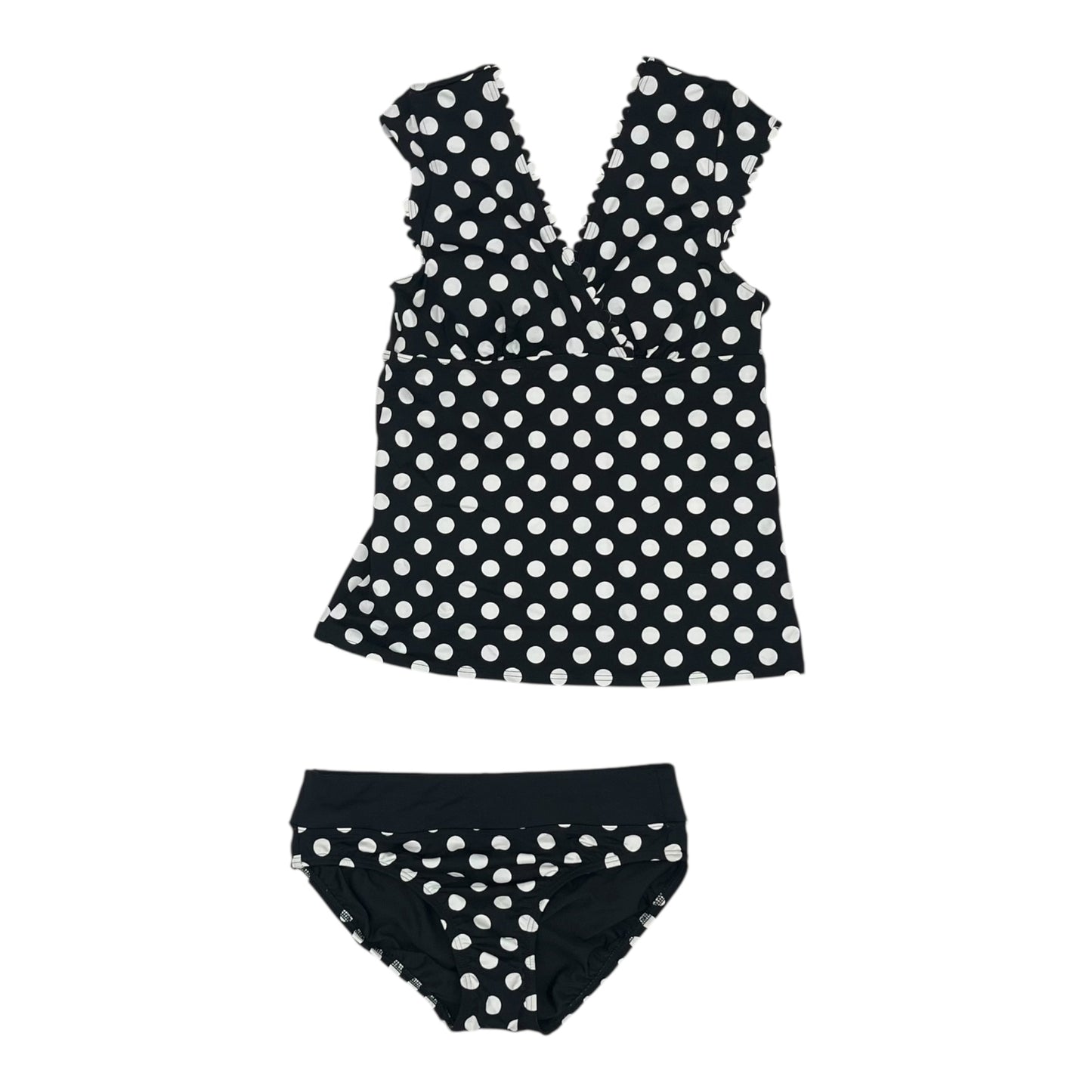 Swimsuit 2Pc By Lands End In Polkadot Pattern, Size:Xs