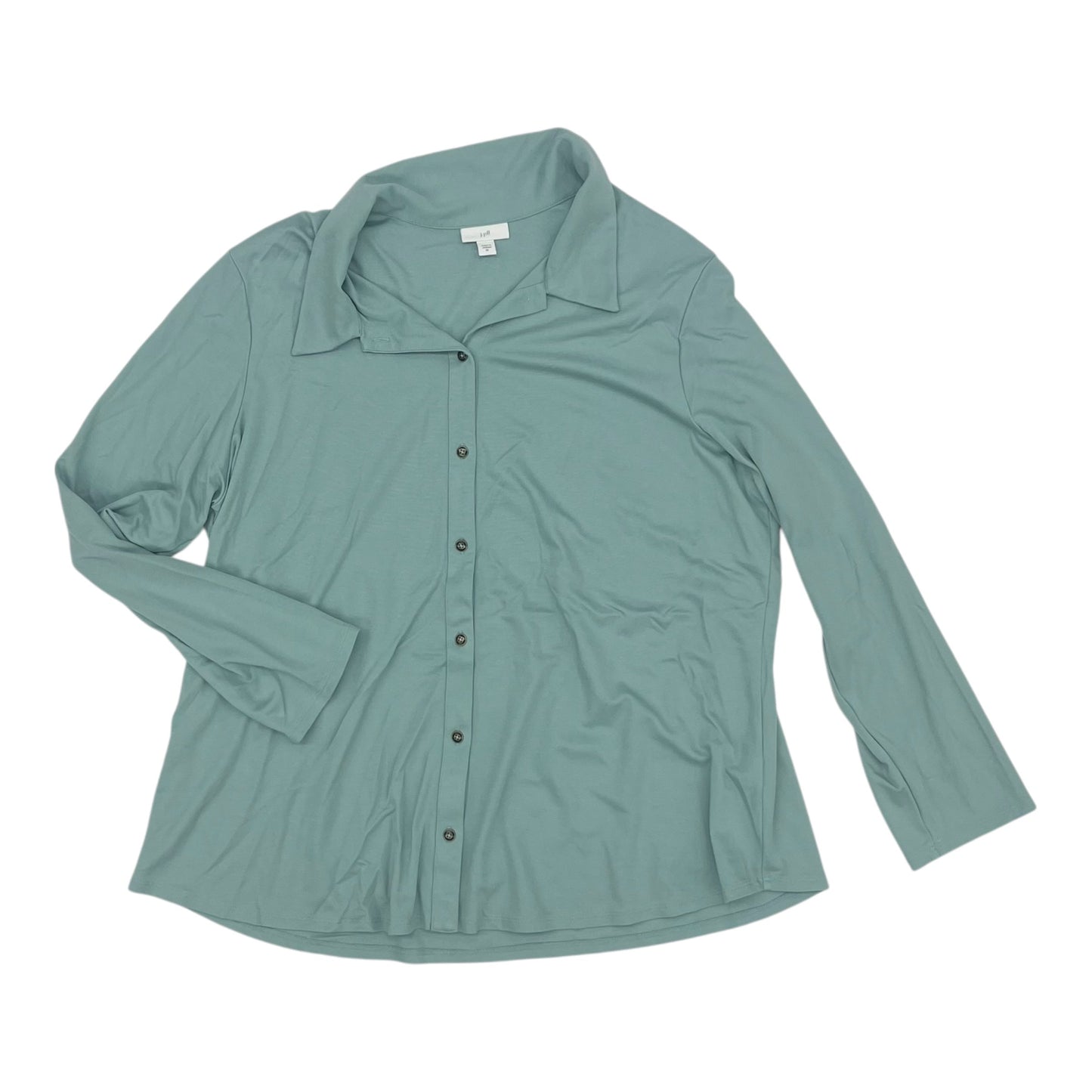 Blouse Ls By J. Jill In Blue, Size:2X