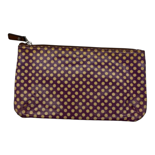 Makeup Bag By Fossil In Purple & Yellow, Size:Medium