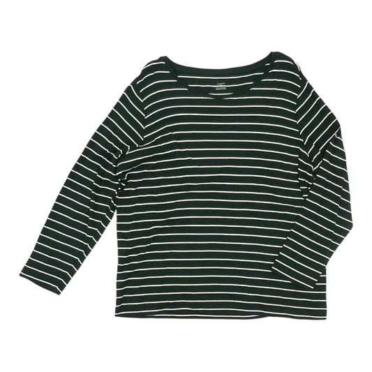 Top Ls By Cj Banks In Green & White, Size:1X