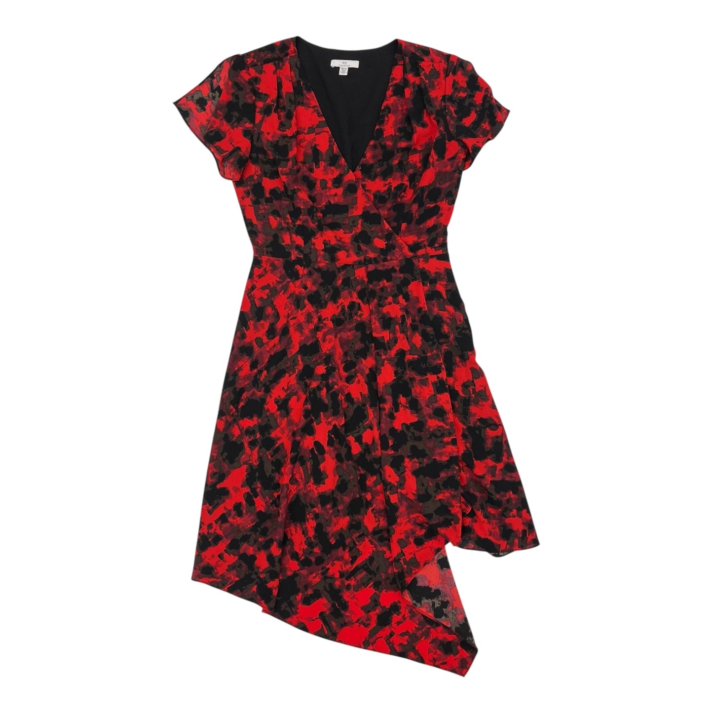 Dress Designer By Halston In Black & Red, Size:Xs