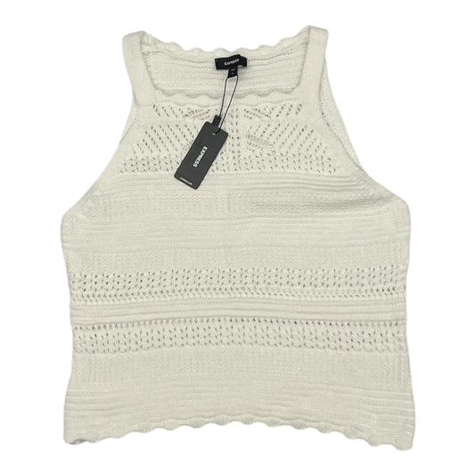 Vest Sweater By Express In White, Size:M