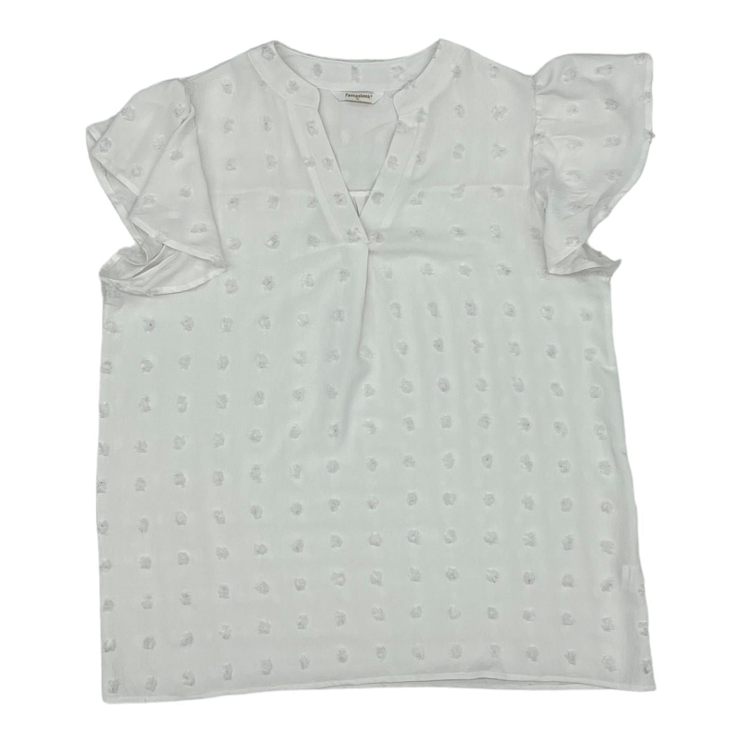 WHITE TOP SS by CLOTHES MENTOR Size:XL