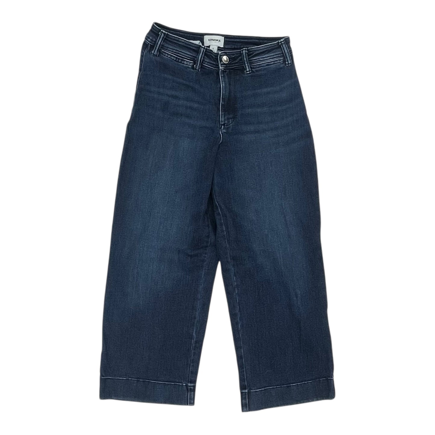 Jeans Wide Leg By Sonoma In Blue Denim, Size:6