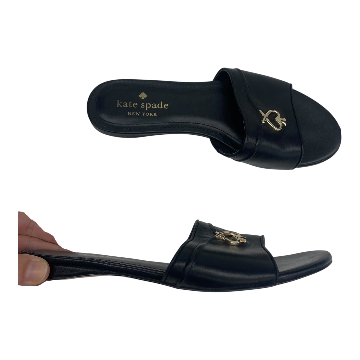 Sandals Designer By Kate Spade In Black, Size:7