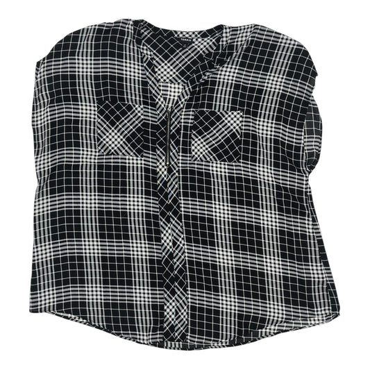 Blouse Ss By Torrid In Black & White, Size:4X