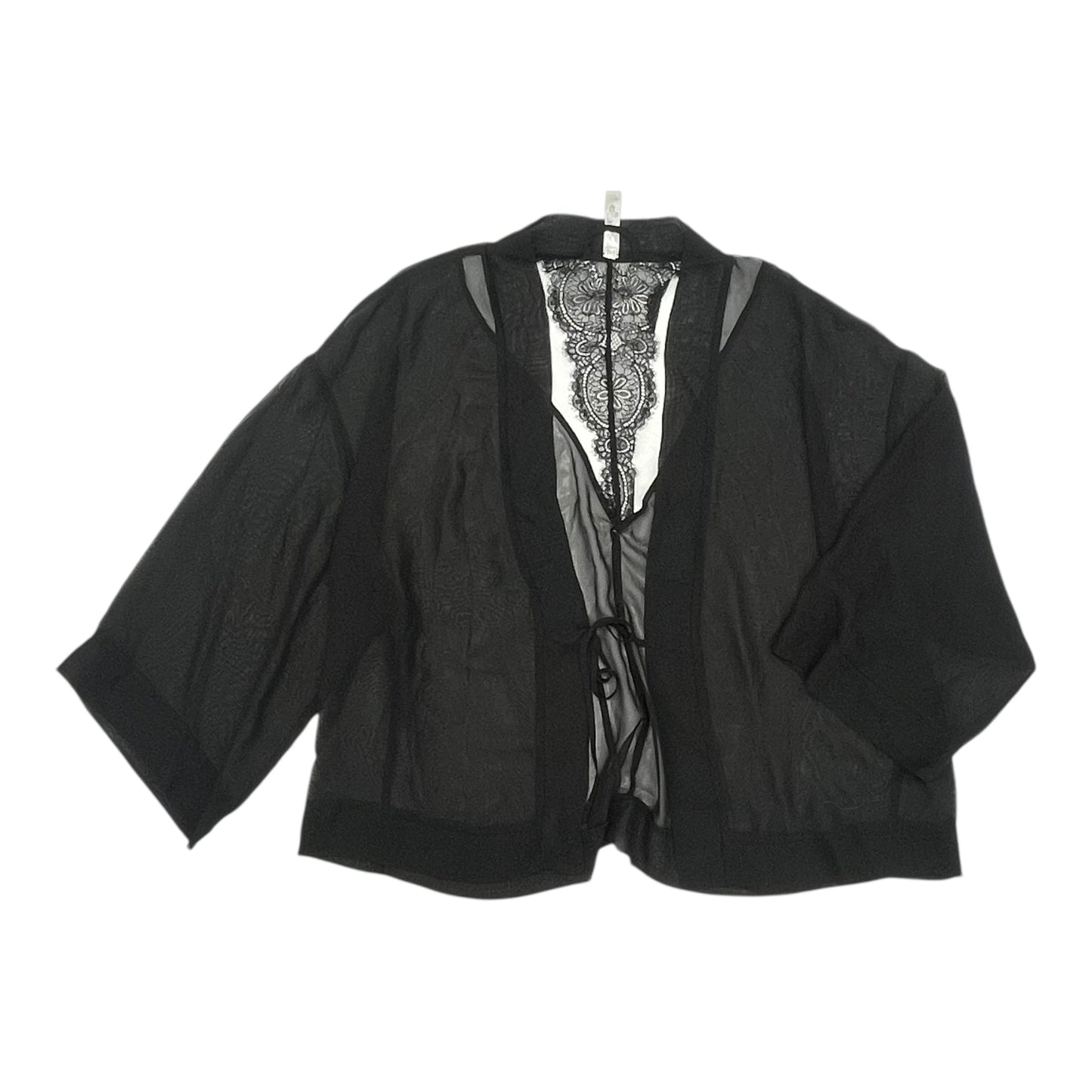 Cardigan By Cacique In Black, Size:1X
