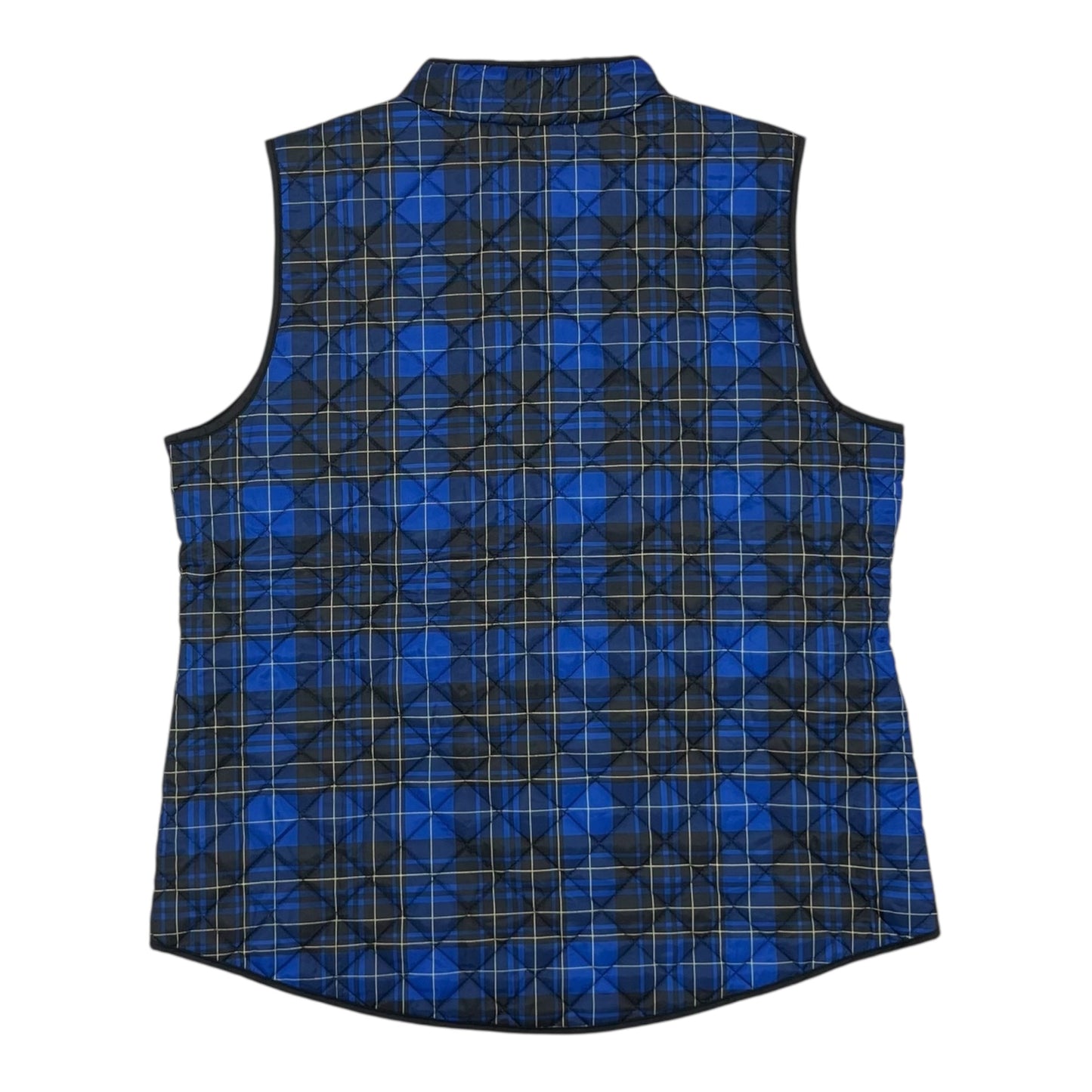 Vest Puffer & Quilted By Karen Scott In Black & Blue, Size:L