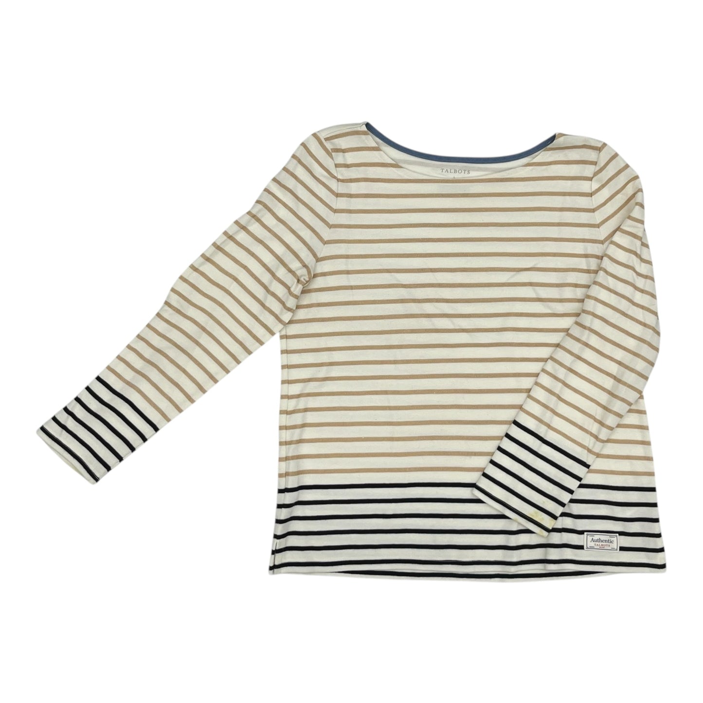 Top Ls By Talbots In Striped Pattern, Size:L