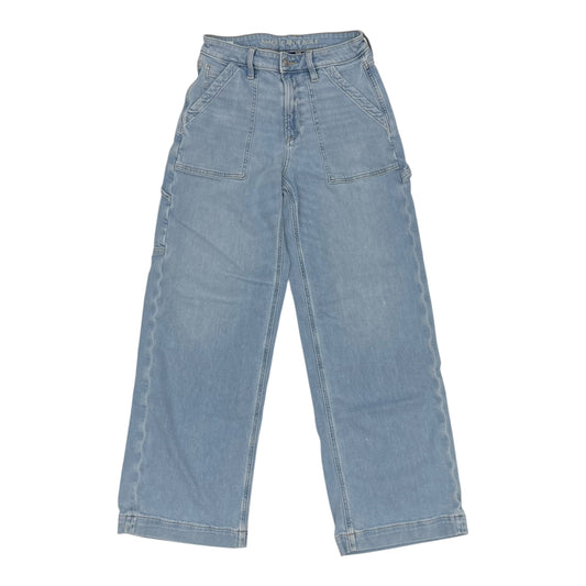 Jeans Wide Leg By American Eagle In Blue Denim, Size:4