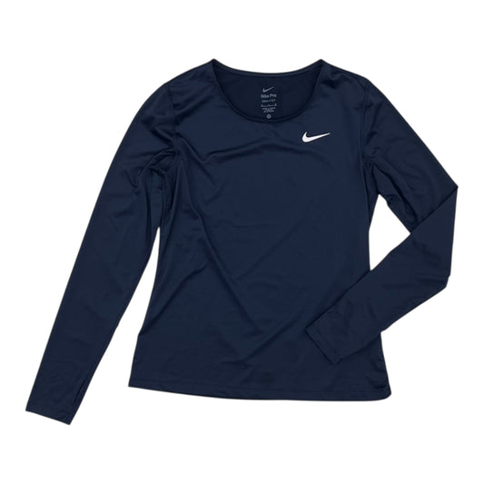 Athletic Top Ls Crewneck By Nike Apparel In Navy, Size:M